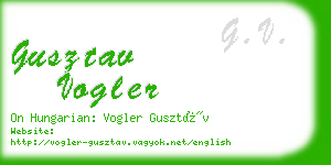 gusztav vogler business card